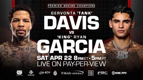 what time is ryan garcia vs tank|Gervonta Davis vs. Ryan Garcia fight start time: Details about match